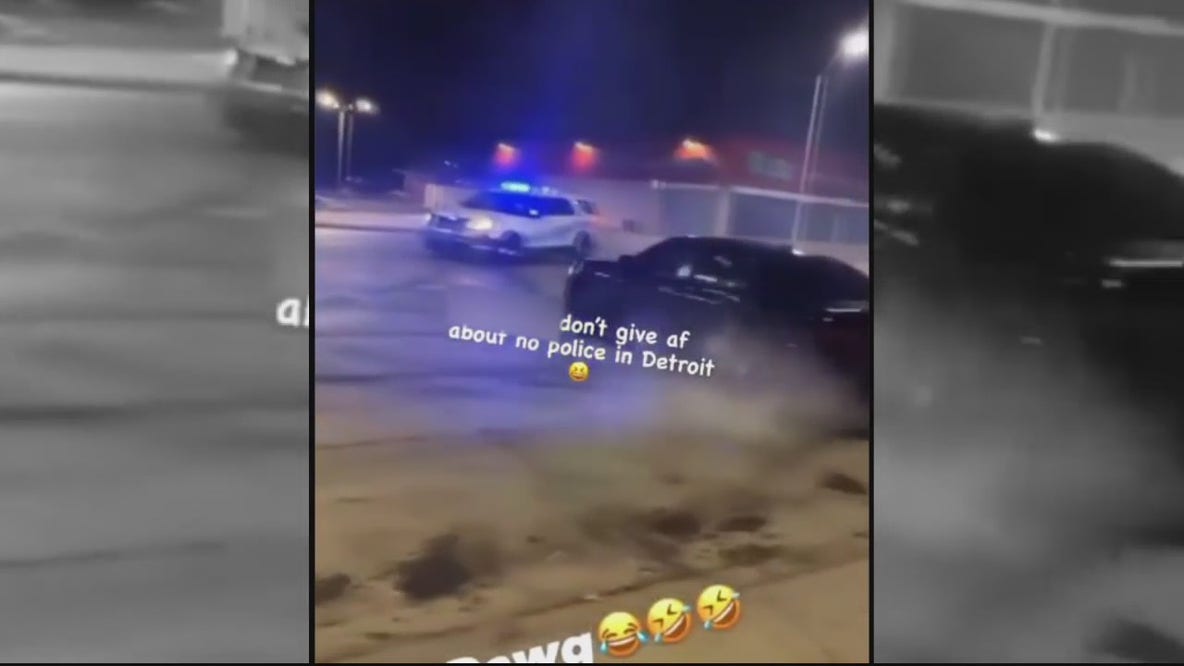 Driver of Charger doing donuts around Detroit police cruiser arrested